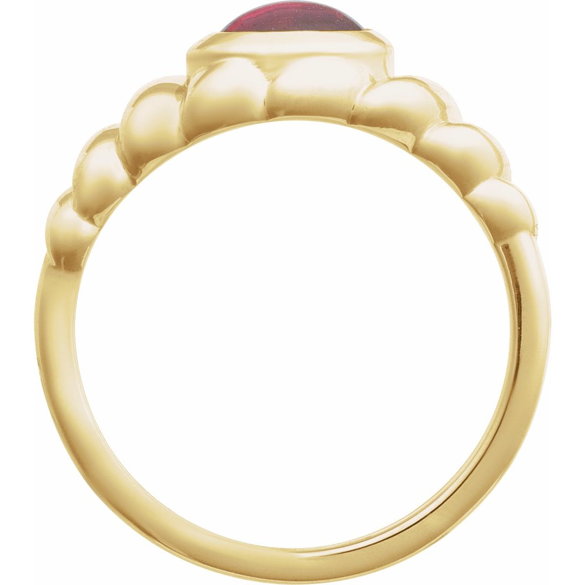 Bezel-Set Puffed Cabochon Ring