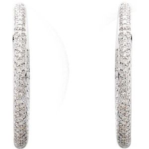 Pavé-Style Inside-Outside Hinged Hoop Earrings