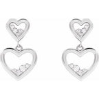 Accented Heart Earrings