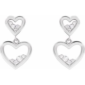 Accented Heart Earrings
