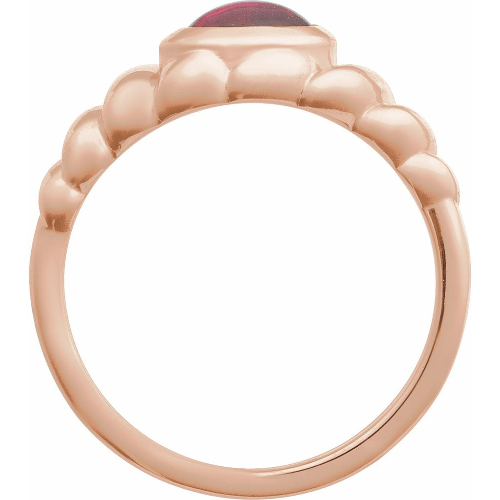 Bezel-Set Puffed Cabochon Ring