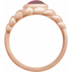 Bezel-Set Puffed Cabochon Ring