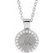 Engravable Accented Necklace or Pendant