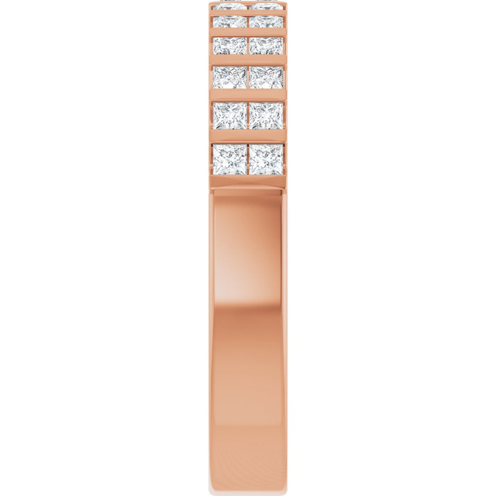 Channel-Set Double Row Anniversary Band