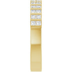 Channel-Set Double Row Anniversary Band