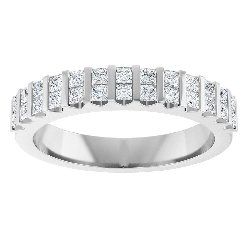 Channel-Set Double Row Anniversary Band