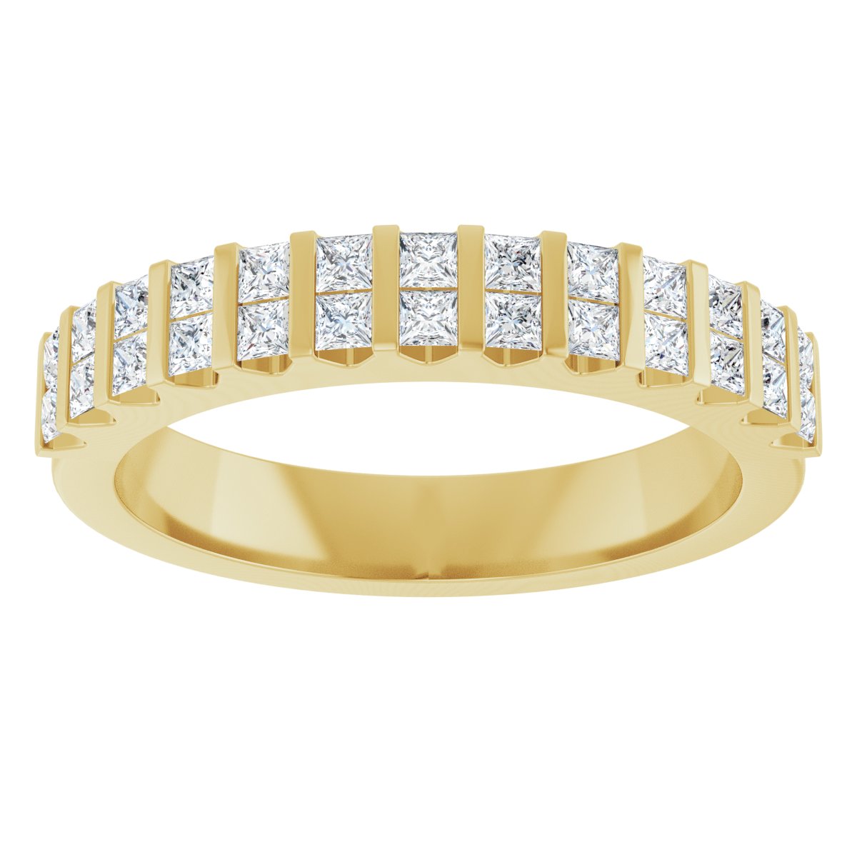 Channel-Set Double Row Anniversary Band