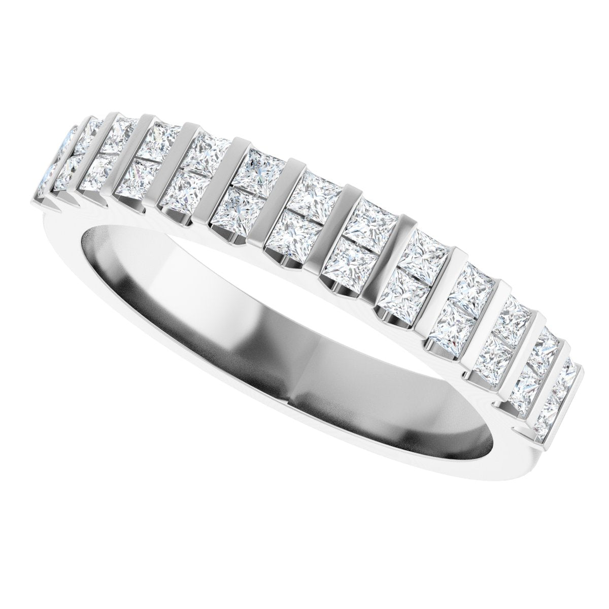 Channel-Set Double Row Anniversary Band