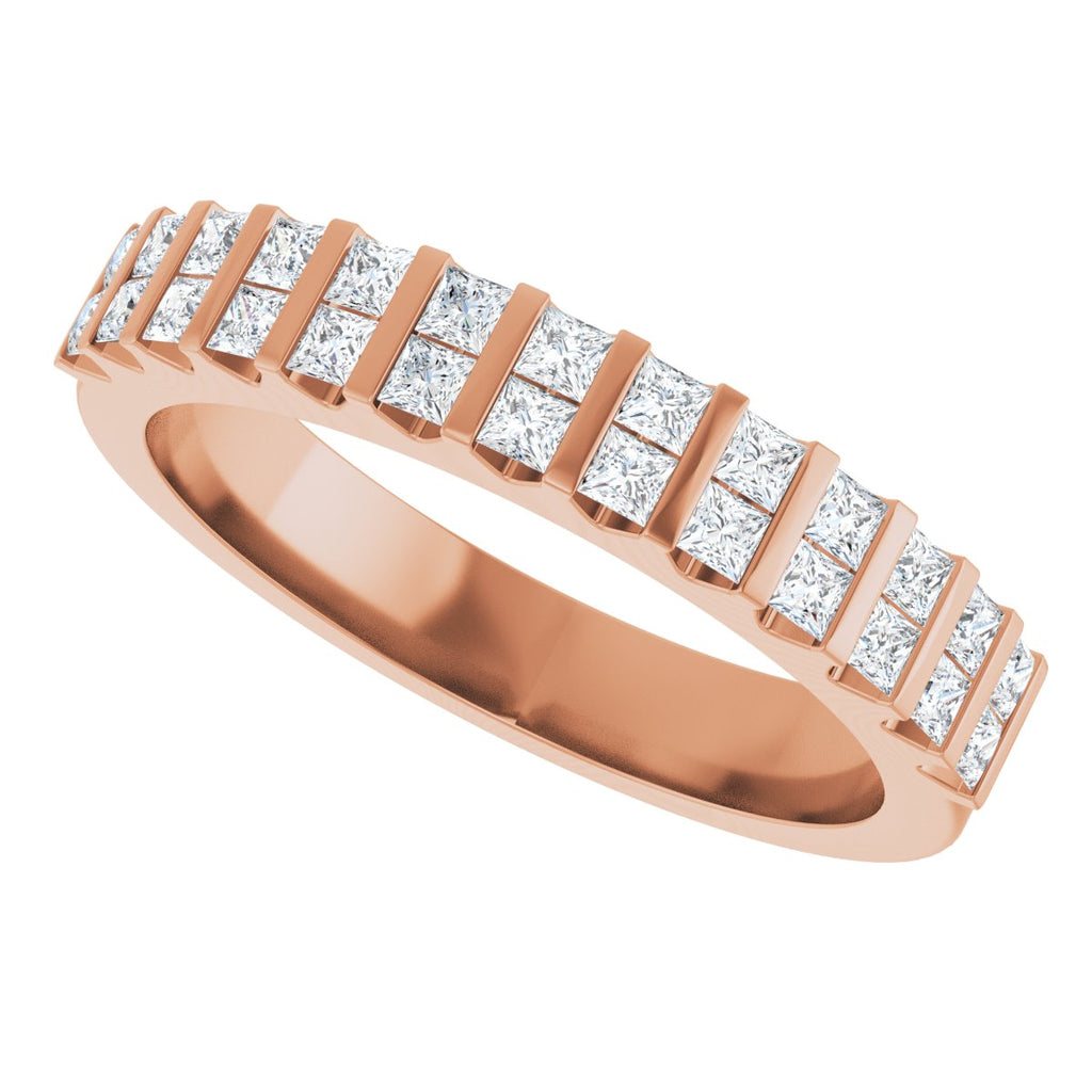 Channel-Set Double Row Anniversary Band