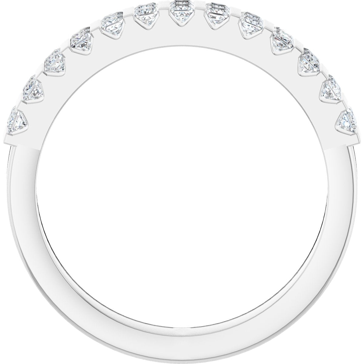 Channel-Set Double Row Anniversary Band