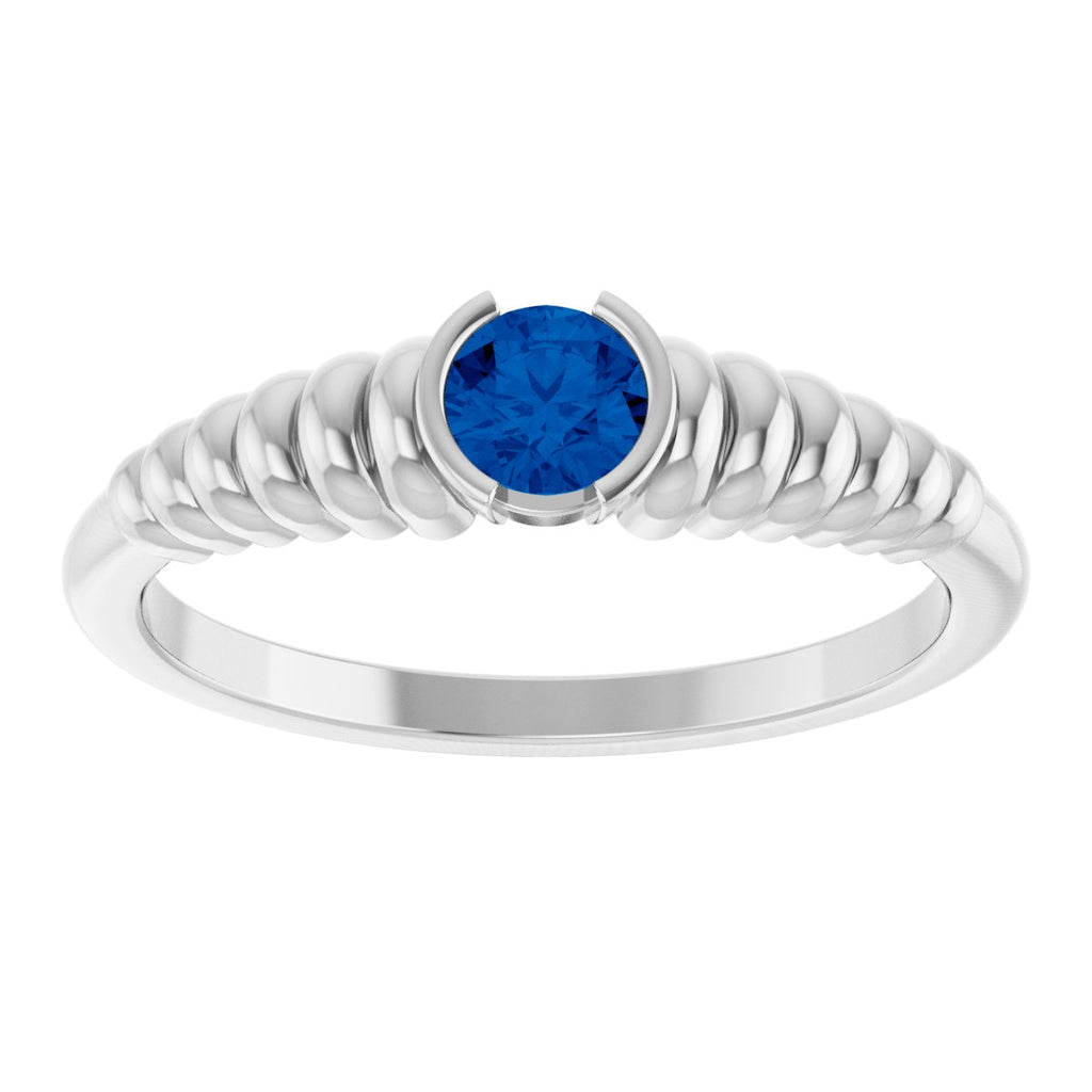 Half-Bezel Solitaire Ring