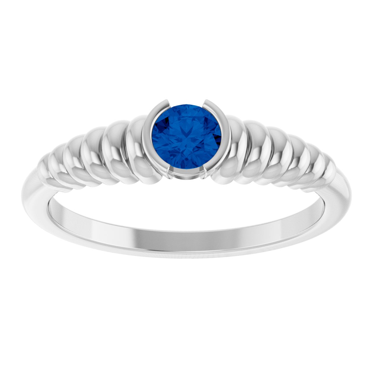 Half-Bezel Solitaire Ring