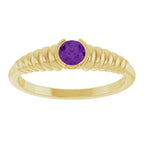 Half-Bezel Solitaire Ring
