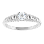 Half-Bezel Solitaire Ring