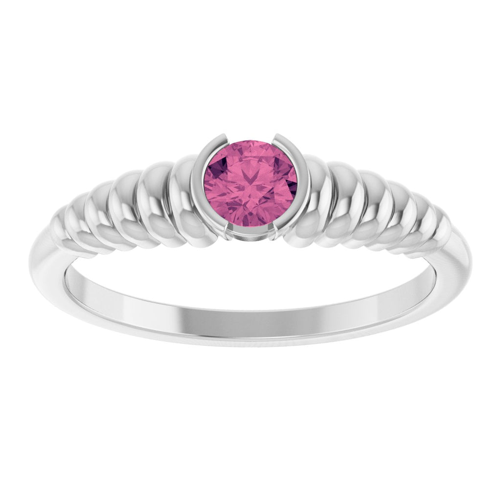 Half-Bezel Solitaire Ring