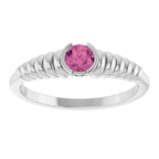 Half-Bezel Solitaire Ring