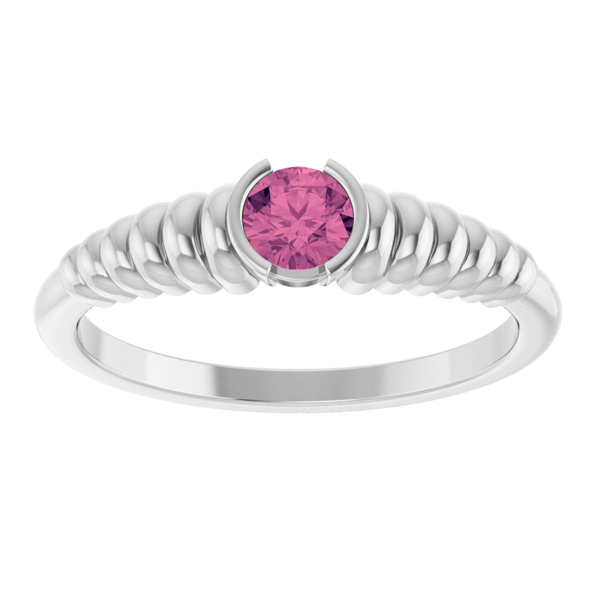 Half-Bezel Solitaire Ring
