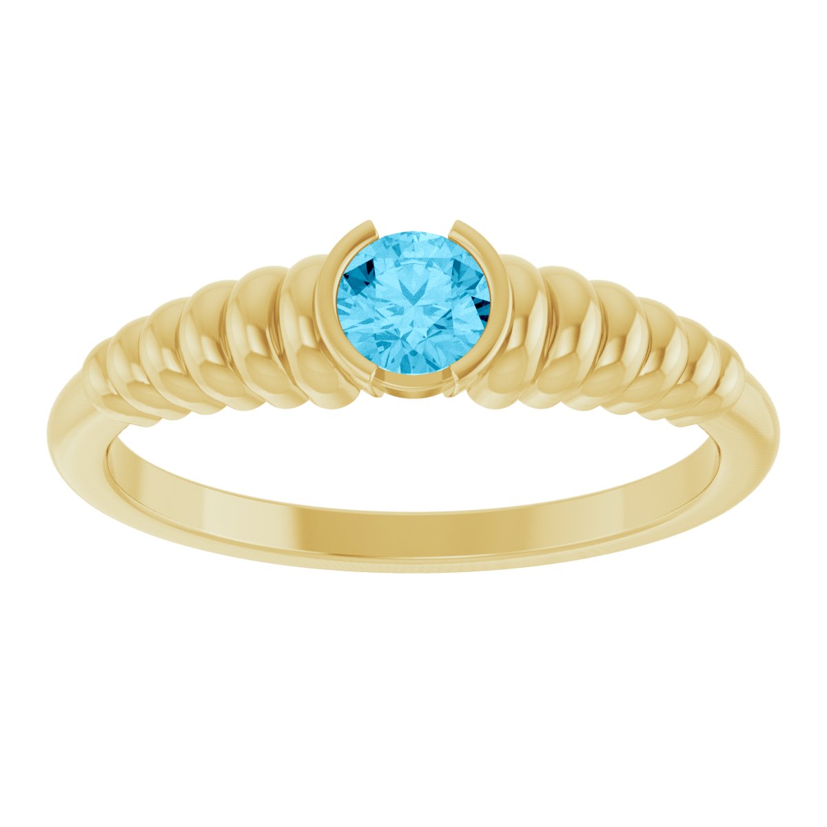 Half-Bezel Solitaire Ring