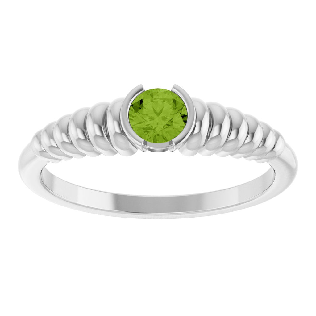 Half-Bezel Solitaire Ring