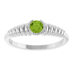 Half-Bezel Solitaire Ring