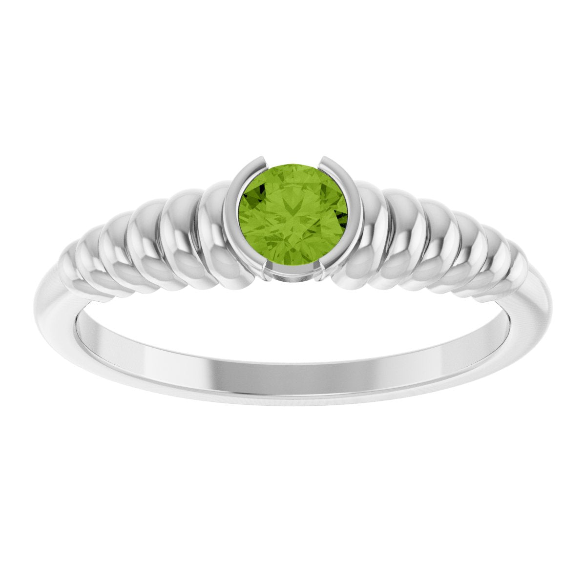 Half-Bezel Solitaire Ring
