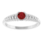 Half-Bezel Solitaire Ring