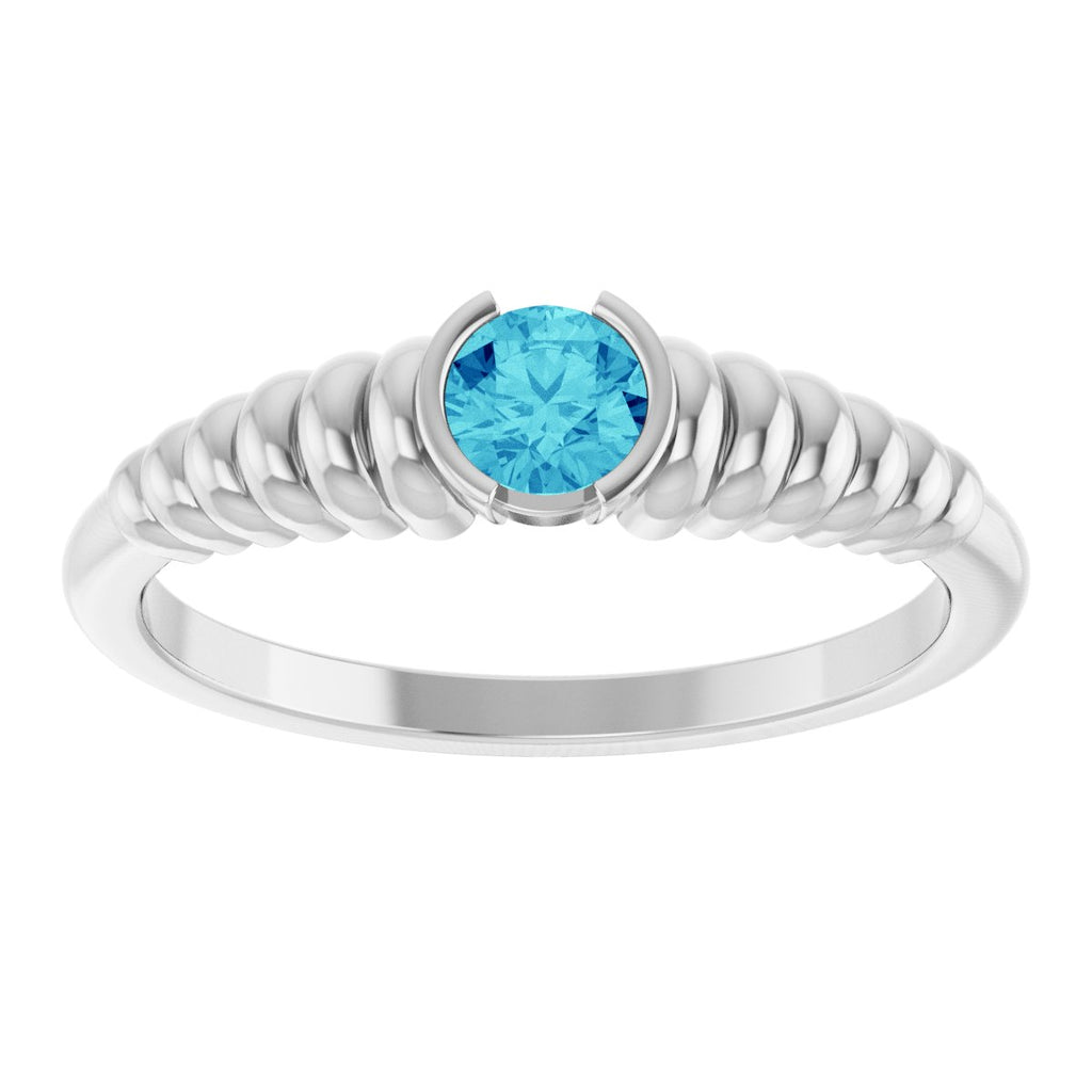 Half-Bezel Solitaire Ring