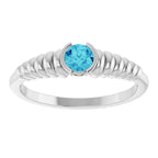 Half-Bezel Solitaire Ring