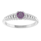 Half-Bezel Solitaire Ring
