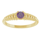 Half-Bezel Solitaire Ring