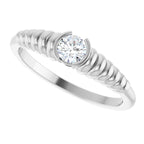 Half-Bezel Solitaire Ring