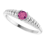 Half-Bezel Solitaire Ring