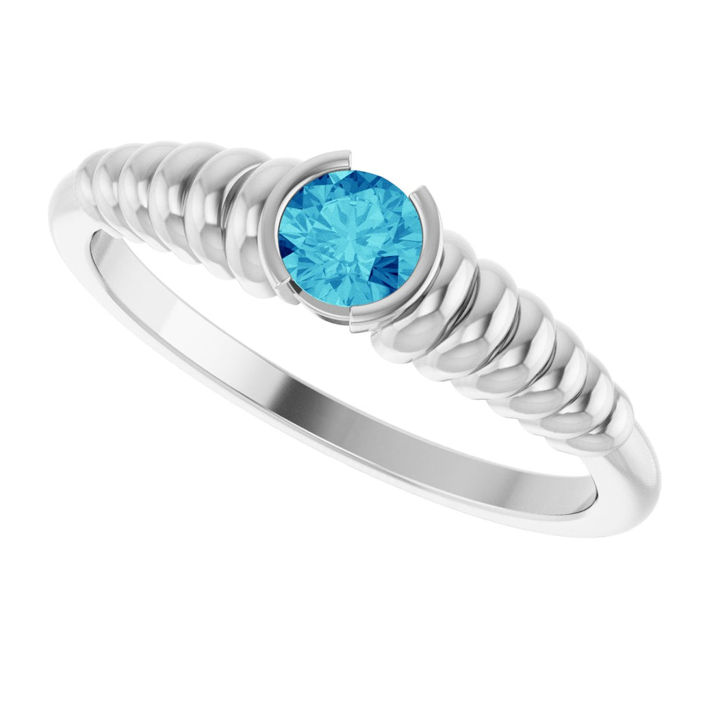 Half-Bezel Solitaire Ring