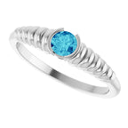 Half-Bezel Solitaire Ring