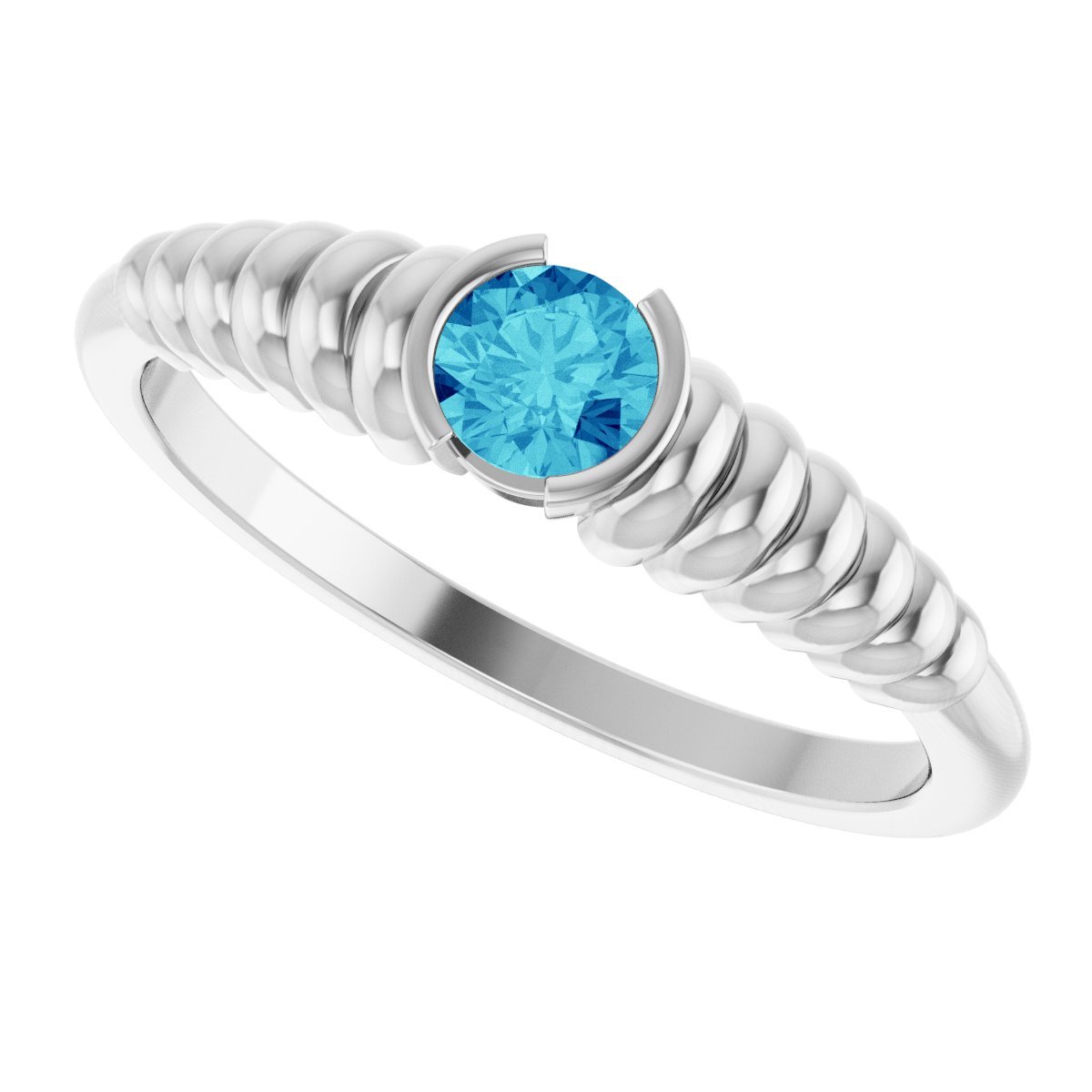 Half-Bezel Solitaire Ring