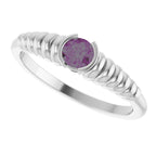 Half-Bezel Solitaire Ring
