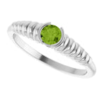 Half-Bezel Solitaire Ring