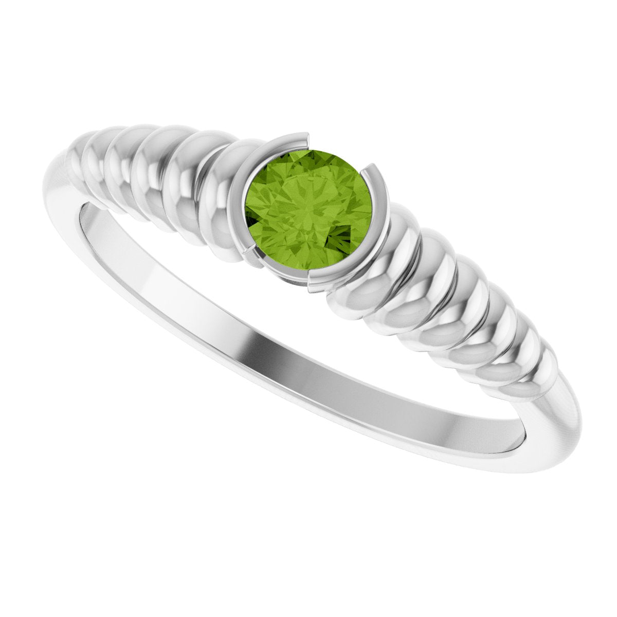 Half-Bezel Solitaire Ring