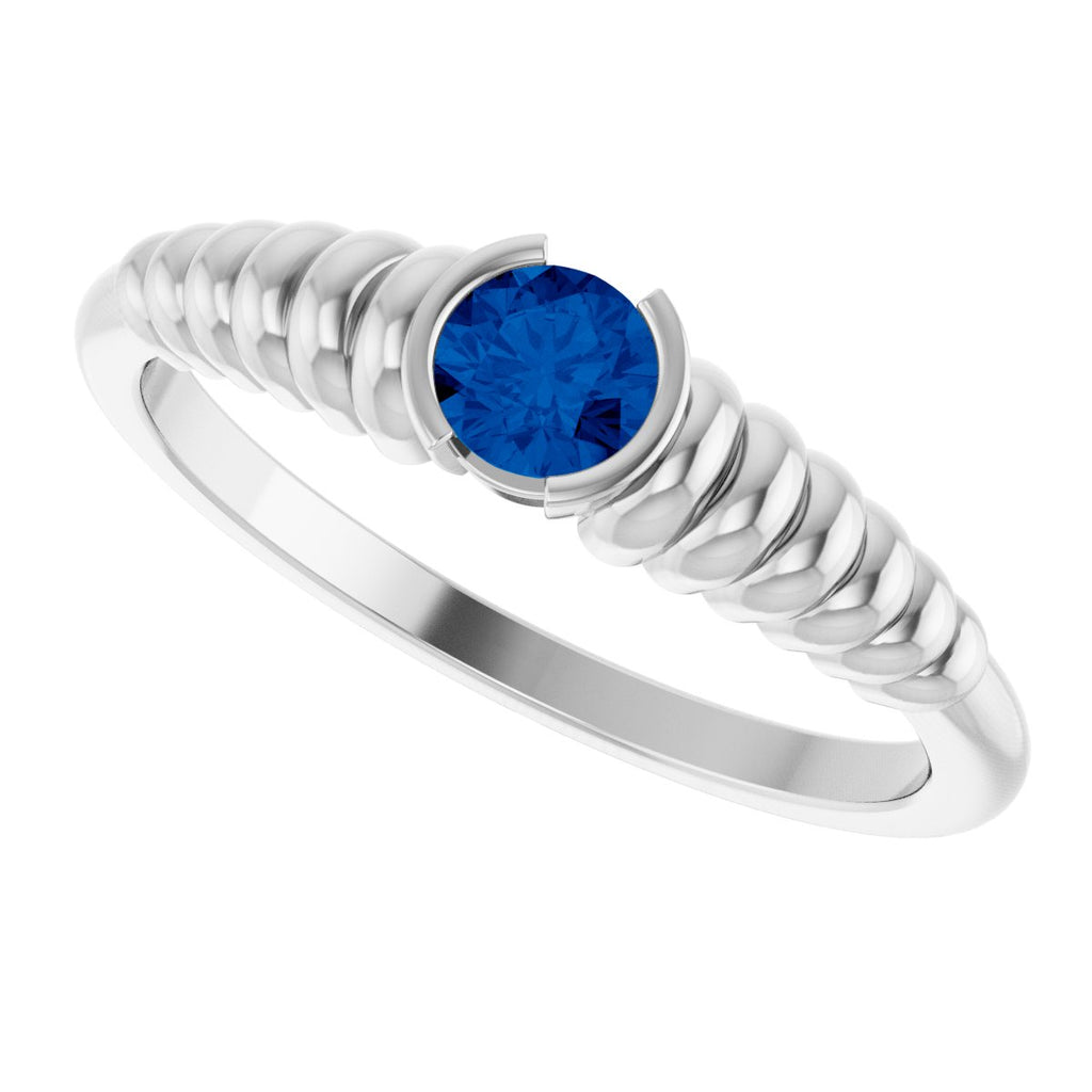 Half-Bezel Solitaire Ring
