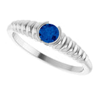 Half-Bezel Solitaire Ring