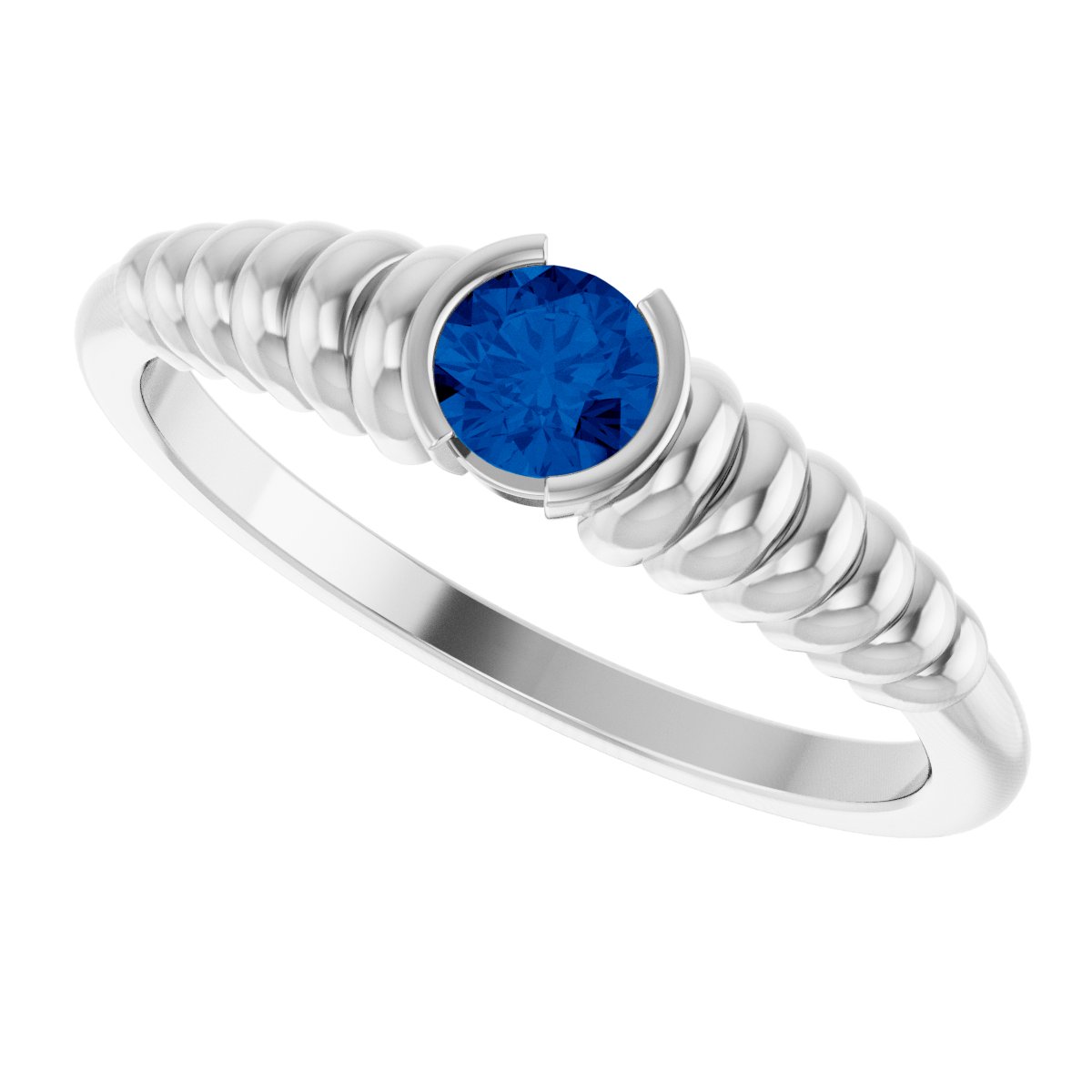 Half-Bezel Solitaire Ring