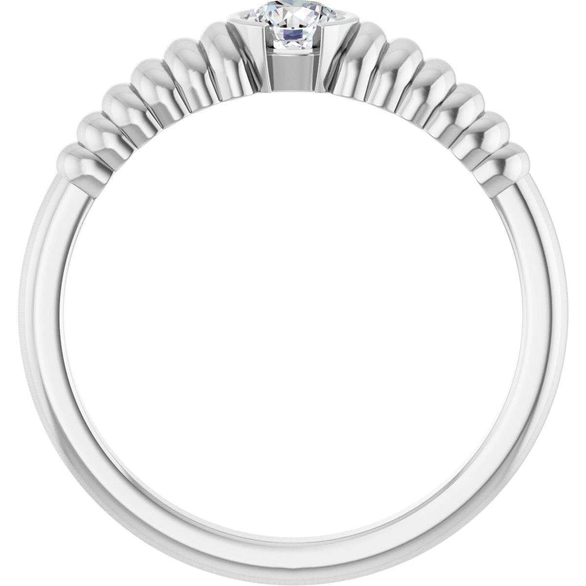 Half-Bezel Solitaire Ring