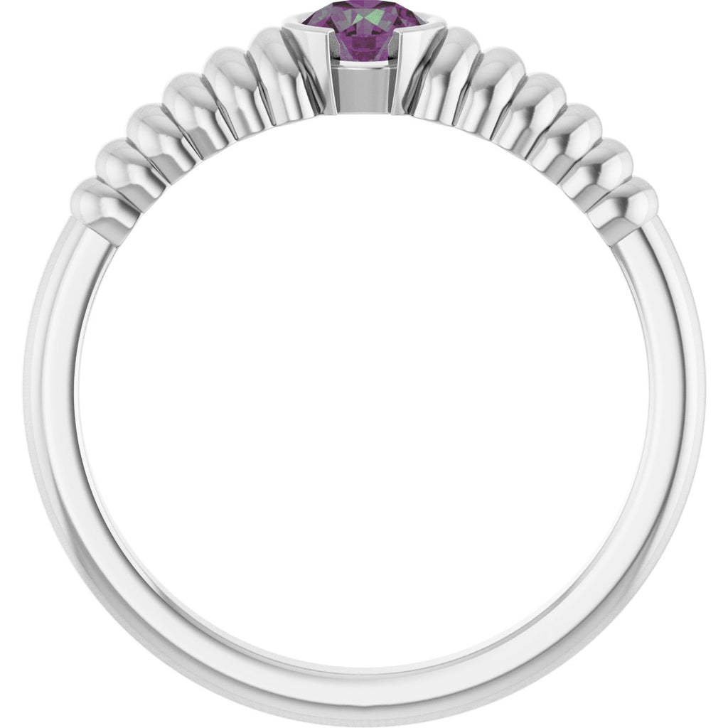 Half-Bezel Solitaire Ring