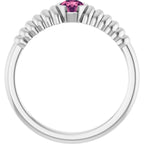 Half-Bezel Solitaire Ring