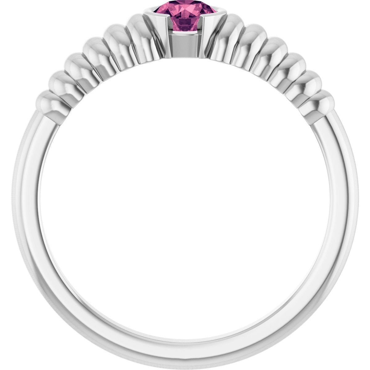 Half-Bezel Solitaire Ring