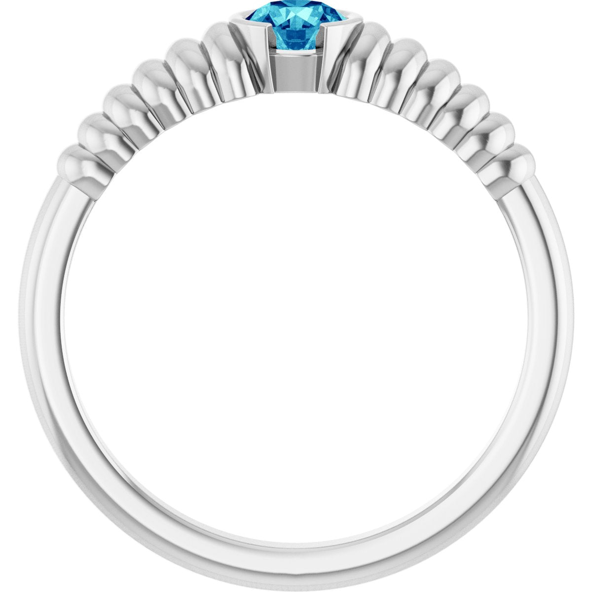 Half-Bezel Solitaire Ring