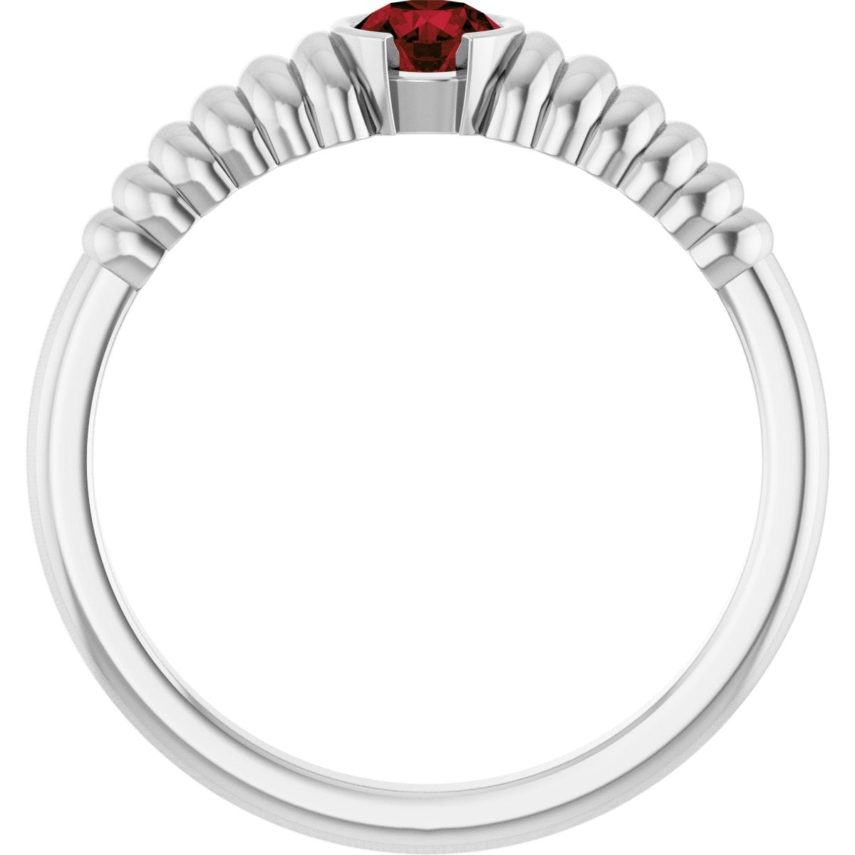 Half-Bezel Solitaire Ring