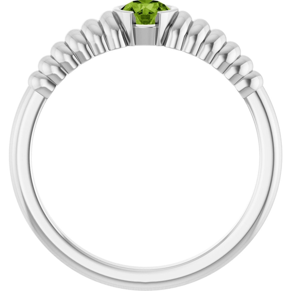 Half-Bezel Solitaire Ring