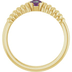 Half-Bezel Solitaire Ring