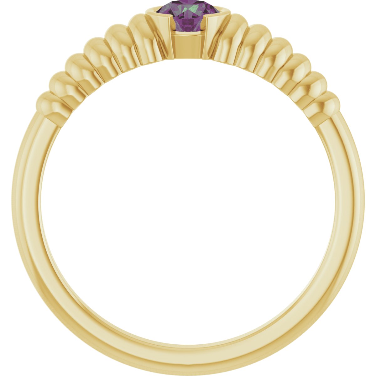 Half-Bezel Solitaire Ring